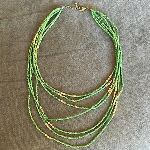 Beautiful green and gold necklace